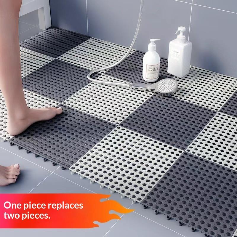 Bamboo Bath Mat - Alfombrilla Antideslizante para Baño, Alfombrilla Impermeable