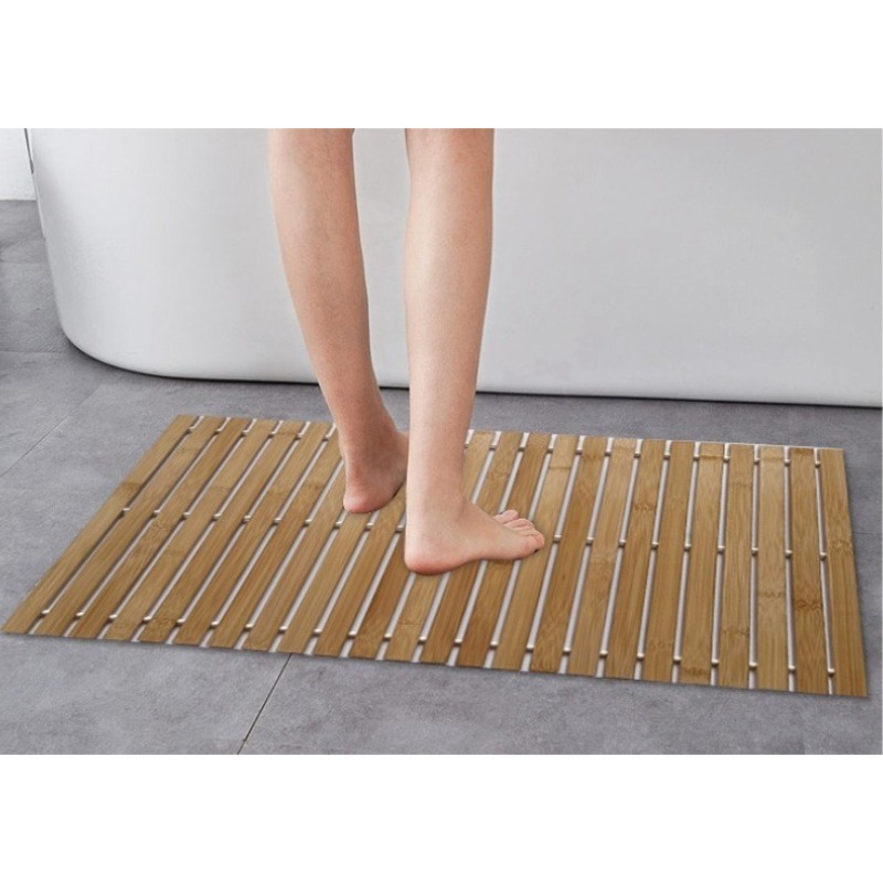Alfombra de Baño de Bambú Gran - Bamboo Bath Mat reseña y precio