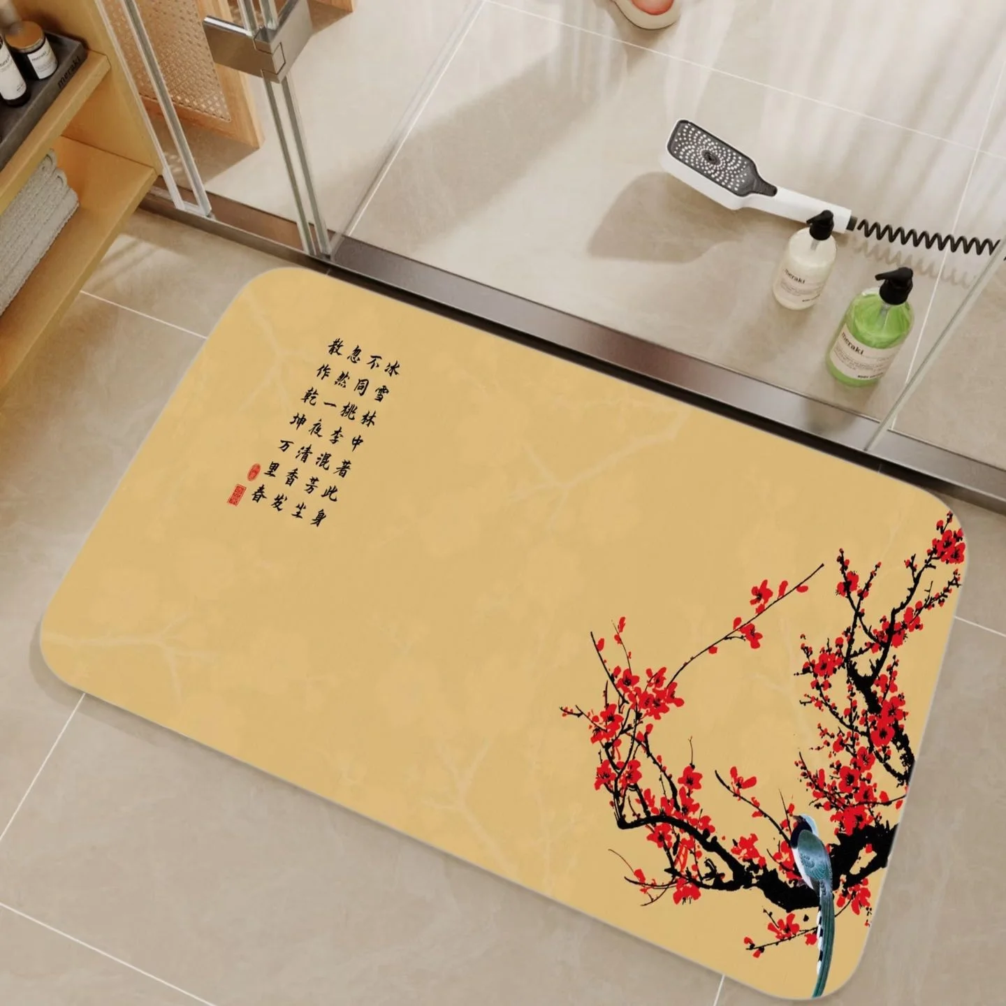 Alfombrilla de ducha de diatom - Bamboo Bath Mat reseña y precio